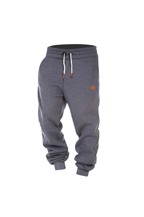 Men Cargo Pants Black Sweatpants Mens Fleece Active Athletic Workout Jogger Sweatpants for Men with Pocket and Drawstring