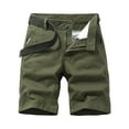thumbnail image 1 of Men Cargo Pants Men's Casual Loose Classic Solid Color Sports Short Summer Thin Breathable Pants Men Sweatpants Army Green 33, 1 of 2