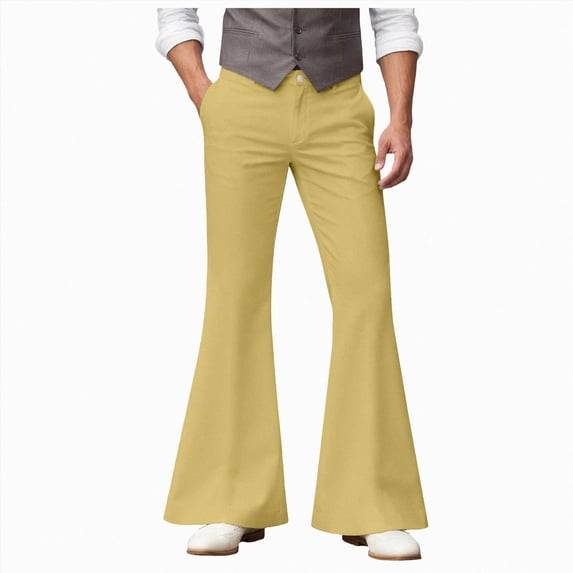 Men Cargo Pants Outdoor Cargo Pants Trousers Sweatpants Tracksuit Pants Casual Athletic Pants for Workout Running Training Jogging Gym XXL Yellow