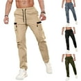 thumbnail image 1 of Men Cargo Pants, Outdoor Stretch Cargo Pants Pantalones Carpenter Pants For Men Waterproof Para Hombre De Trabajo Slim Fit Hunting Pants Pantalones Para Xxl Beige, 1 of 8