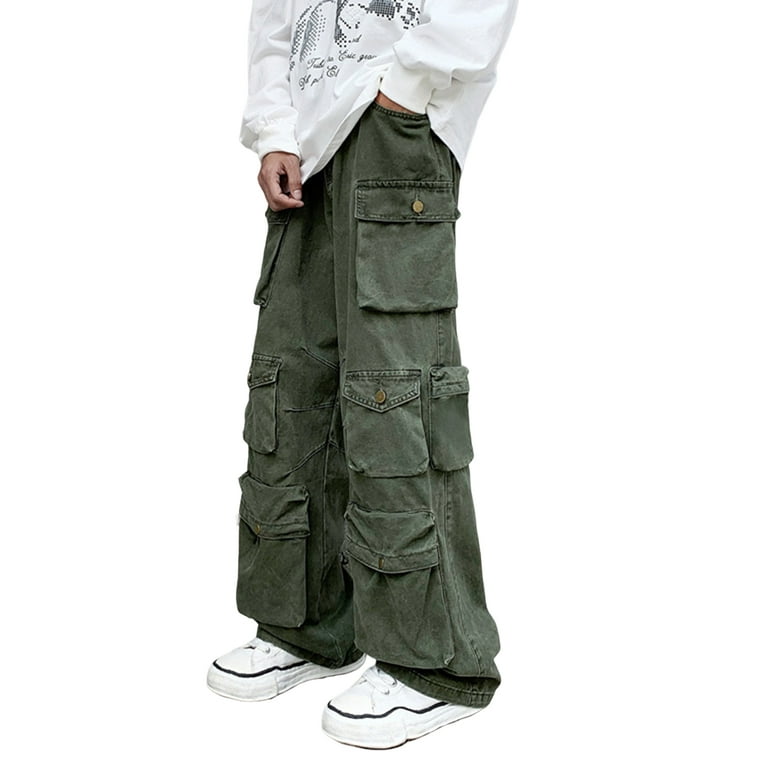 Mens Pants Maden Safari Style Multi Pocket Overalls Streetwear Work Cargo  Jumpsuit Retro Straight Leg Pant Dungarees Baggy Bib Trousers From 50,07 €