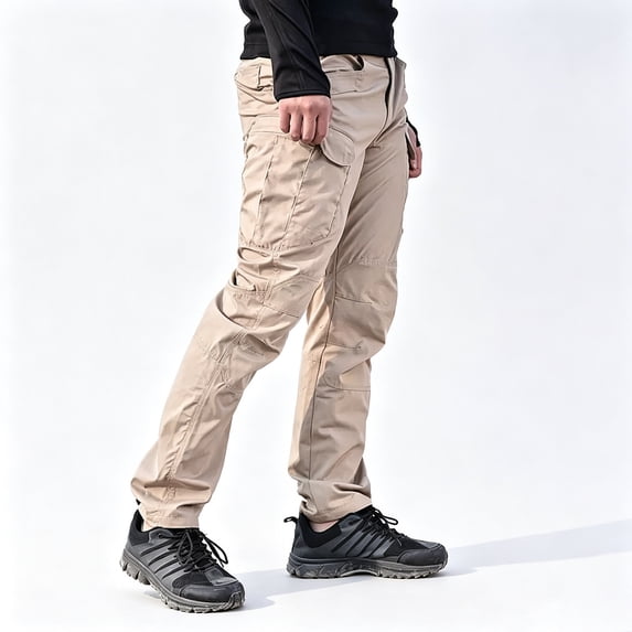 Men Cargo Pants Stretch Durable 6 Storage Regular Fit Outdoor Hiking Work Pants S-XXL