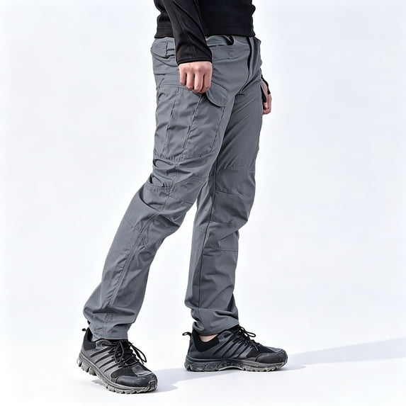 Men Cargo Pants Stretch Durable 6 Storage Regular Fit Outdoor Hiking Work Pants S-XXL