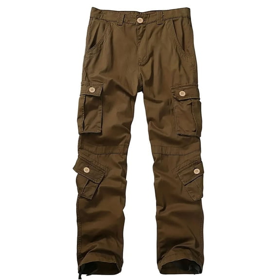 Men Cargo Pants Wild Overalls Stereoscopic with Pocket Overalls Loose Wear Outdoor Men's Cargo Pants