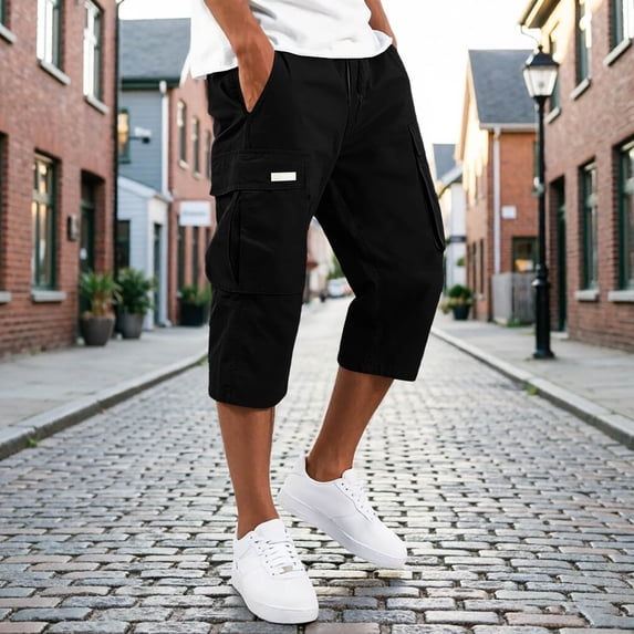 Men Cargo Shorts Joggers with Pockets Hiking Shorts Relaxed Fit Summer Clothes Men's Workout Shorts