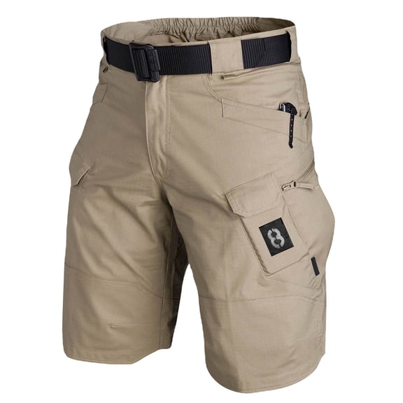 Men Cargo Shorts Outdoor Lightweight Quick Dry Multi Pocket Durable Stretch Waistband Shorts
