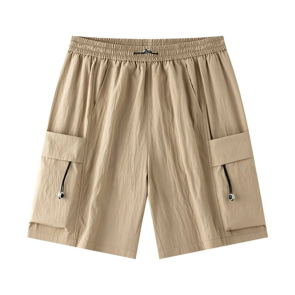 Men Cargo Shorts Qiggri Work Shorts Men's Summer Casual Loose And Versatile Outerwear Mid Pants Breathable Men's Cropped Shorts Mens Shorts Athletic
