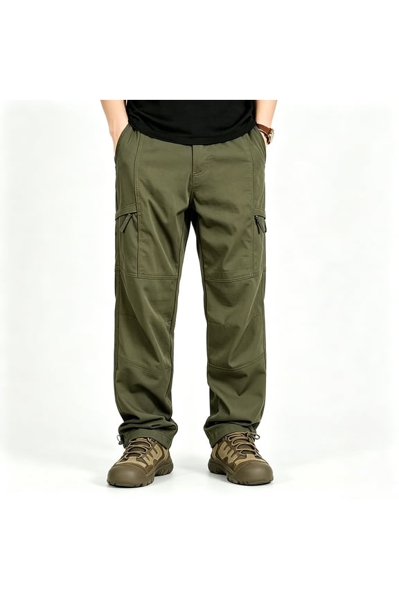 Men Cargo Work Pants UPF50+ Stretch Tapered Light Breathable Outdoor Daily Pants S-XL