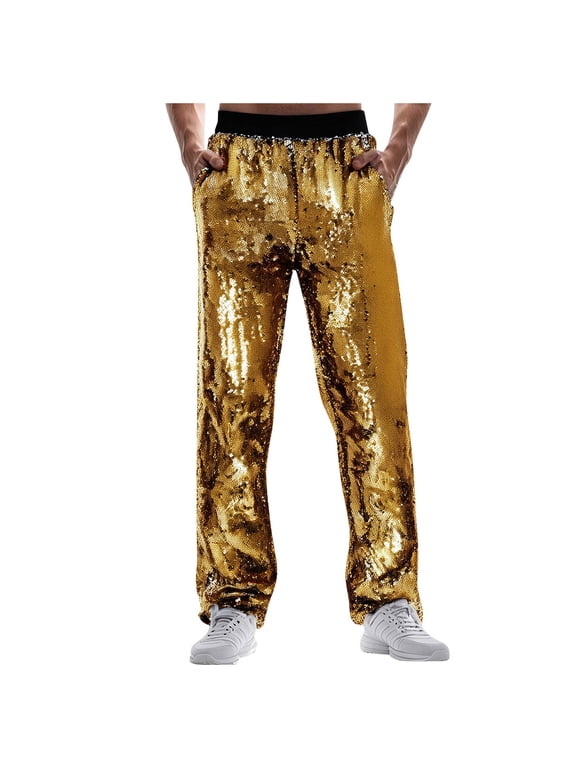 Men Carnival Glitter Wide Leg Casual Pants Festival Fashion Comfortable Loose Fit Foreign Trade Stylish Party Wear Mens Beach Pants Trousers Vacation Cargo Pants