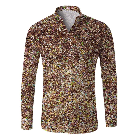Men Carnival Long Sleeve Shirt Autumn Casual 3D Printing Hawaii Soft Polyester Long Sleeve Button