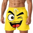 thumbnail image 1 of Men Cartoon Face Athletic Shorts - Eye Catching Stereoscopic Print Pants With Fun Expressions, Quirky Personality Style Mens Athletic Shorts For Gym Home & Gathering Time, 1 of 4