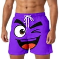 thumbnail image 1 of Men Cartoon Face Sport Shorts – 3D Funny Expression Print Athletic Shorts, Breathable Lightweight Workout Running Shorts Casual Gym Lounge Bottoms For Party Home Fitness, 1 of 4