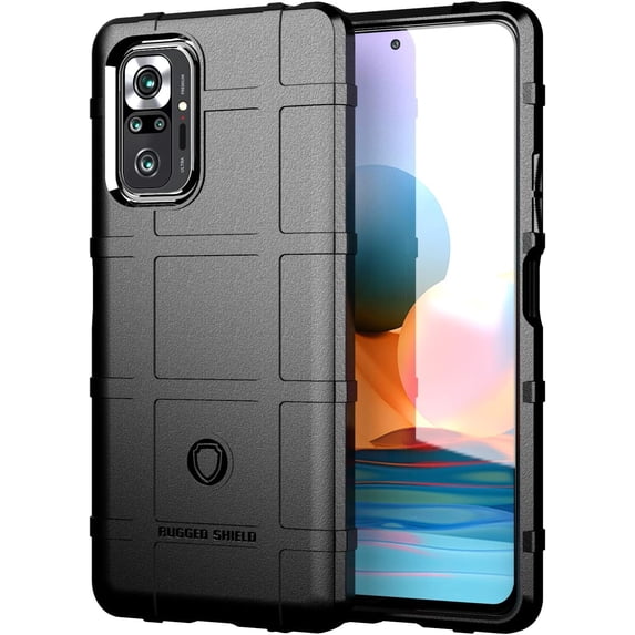 Men Case for Xiaomi Redmi Note 10 Pro,Heavy Duty Shockproof Military Grade Drop Tested Field Phone Case Super Sturdy Bumper Full Body Rugged Hard Cover for Xiaomi Redmi Note 10 Pro HD Black