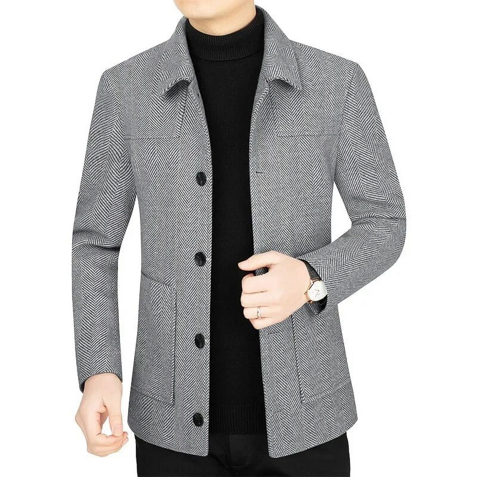 Men Cashmere Blazers Suits Jackets Wool Blends High Quality New Male Business Casual Suits Coats