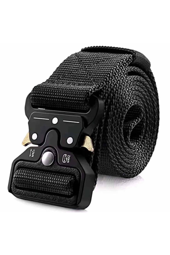 Men Casual Adjustable Belt Nylon Quick Release Belts Heavy Duty Pants Waistband for Outdoor Hiking