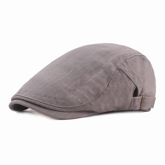 Men Casual Adjustable Solid Newsboy Hat Summer Caps Cotton Beret Flat Sun Cap