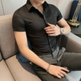 thumbnail image 1 of Men Casual Business Button Down Slim Fit Dress Shirts Short Sleeve Formal Blouse, 1 of 11