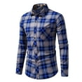 thumbnail image 1 of Men Casual Button down Shirts Long Sleeve Clearance Sweatshirts Zip Men Casual Print Turn down Collar Button Long Sleeve Shirt, 1 of 7