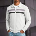 thumbnail image 1 of Men Casual Cardigan Sweaters Full Zipper Closure Long Sleeve Waffle Jackets, 1 of 6