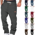 thumbnail image 1 of Men Casual Cargo Pants Mens Fashion Leisure Pants Men's Lightweight Joggers Pants Trousers Men's Hiking Pants Cargo Pants Stretch Sweatpants Streetwear, 1 of 5
