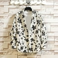 thumbnail image 1 of Men Casual Fashion Print Turn-down Collar Button Long Sleeve Shirt Blouse, 1 of 3