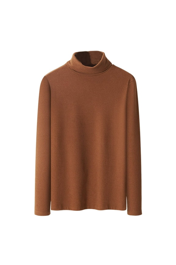 Men Casual Fashion Solid Color Warm Knitted Sweater Long Sleeves Rong Top