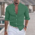 thumbnail image 1 of Men Casual Fashion Turn-down Collar Button Long Sleeve Shirt Blouse, 1 of 6
