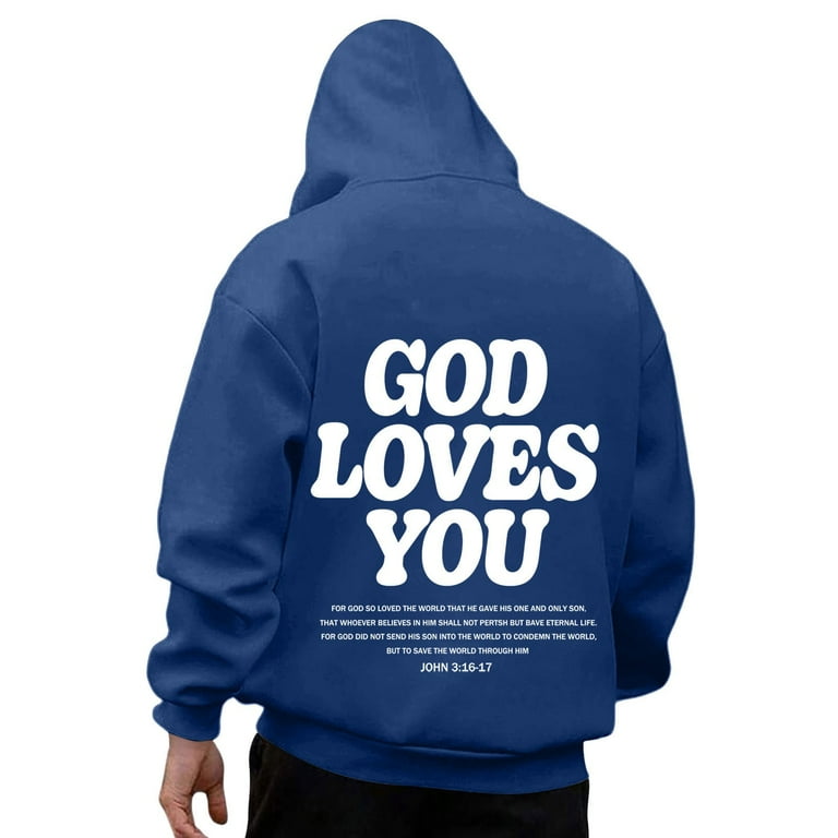 TYGHBN Men Casual Long Sleeve Graphic Tee Shirts Hooded