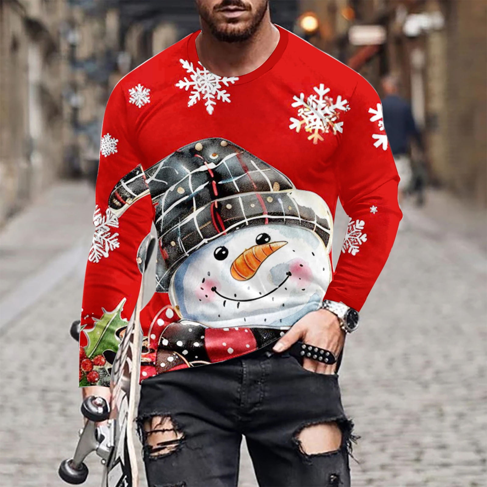 未使用　TAO　XMAS SWEATSHIRT 4Y Men-Casual-Long-Sleeve-T-Shirt