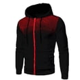 thumbnail image 1 of Men Casual Long Sleeve Zip Up Hoodies Jacket Tops Hooded Sweatshirt Coat Outwear, 1 of 9
