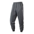 thumbnail image 1 of Men Casual Pants Black Men's Fleece Lined Sweatpants Open Bottom Straight Leg Sweat Pants for Mens Loose Fit Joggers Sweatpants with Pockets, 1 of 1