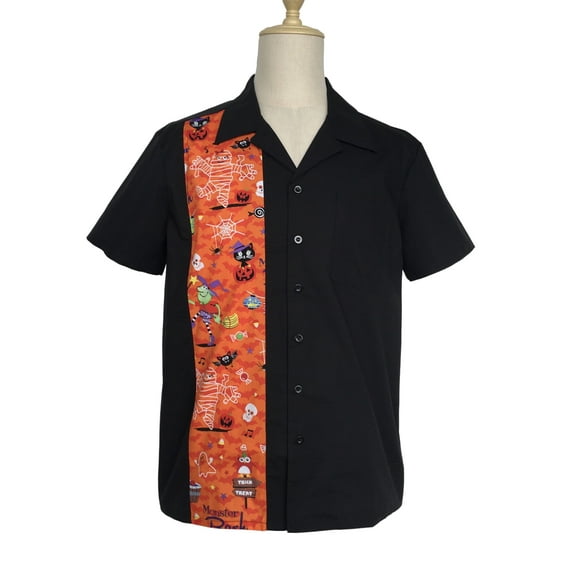 Men Casual Shirts Panel Pattern Button Down Shirt