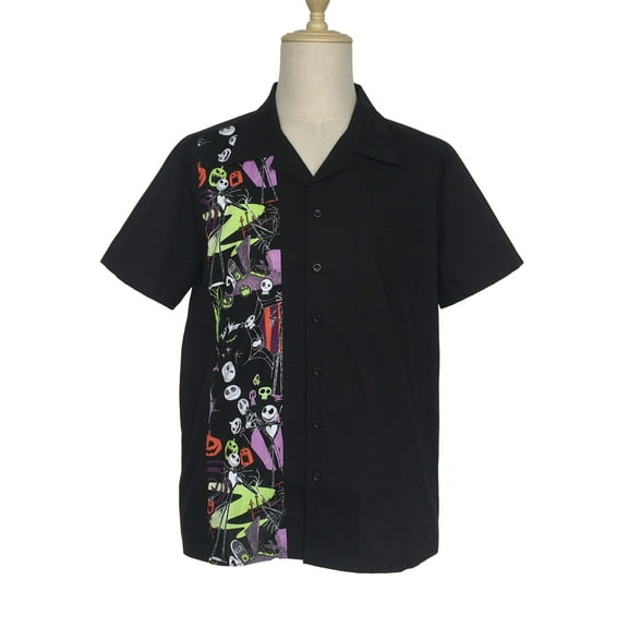 Men Casual Shirts Panel Pattern Button Down Shirt