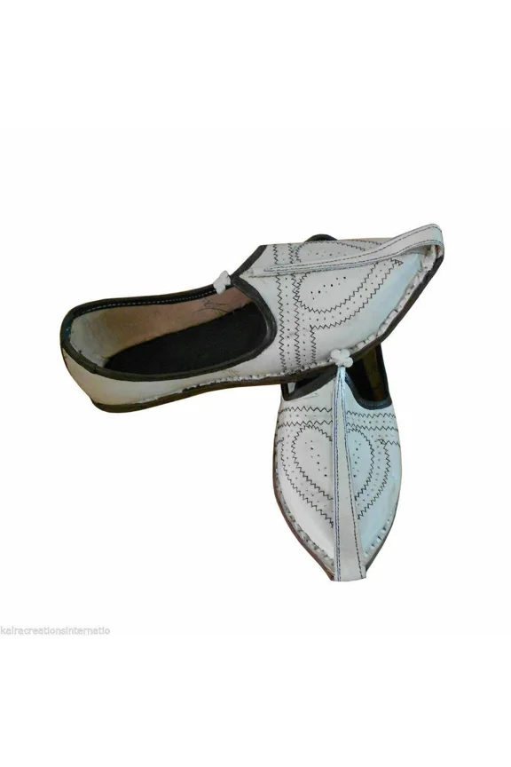 Men Casual Shoes Handmade Indian Oxfords Mojaries Espadrille Jutties Flats US 7