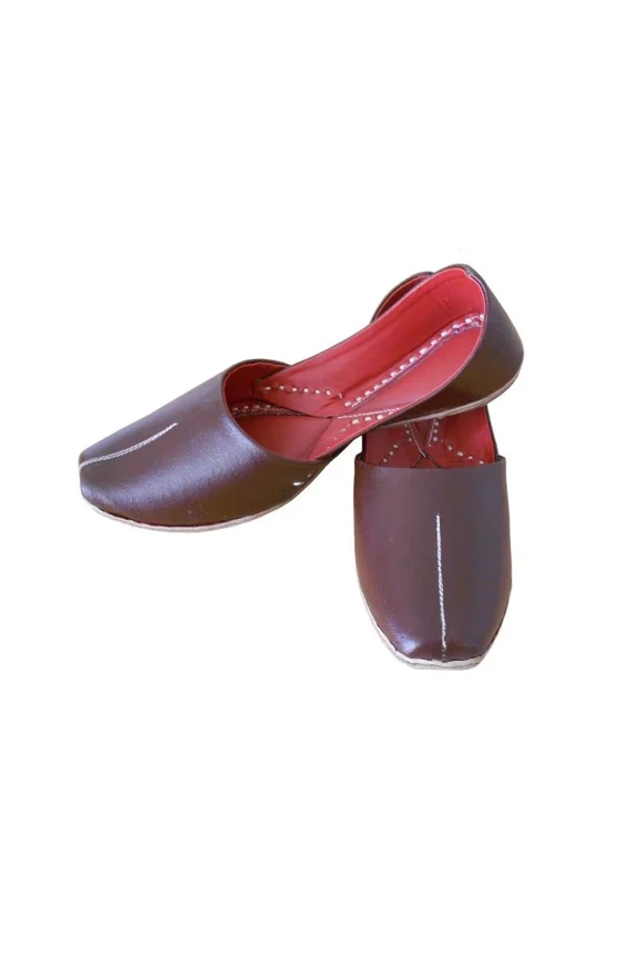 Men Casual Shoes Indian Handmade Leather Punjabi Jutties Ballet Mojaries US 9