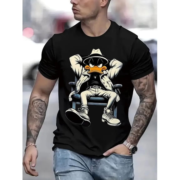 Men Casual Short Sleeve Tee 1 Pcs 100% Heavy Cotton - Comfortable Crew Neck, Soft Adorable Tees Tops
