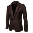 thumbnail image 1 of Men Casual Solid Fashion Button Blazer Suit Back Long Sleeves JacketLong Puffer Short Puffer Jacket Men Hooded Open Front Cardigan, 1 of 4