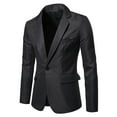 thumbnail image 1 of Men Casual Solid Fashion Button Blazer Suit Back Long Sleeves JacketLong Puffer Short Puffer Jacket Mens Red Cardigan, 1 of 4