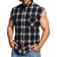 thumbnail image 1 of Men Casual Solid Turn-Down Collar Sleeveless Tank with Pocket, 1 of 9
