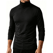 Men Casual Turtleneck Slim Fit Basic Tops Lightweight Long Sleeves Top Underwear Male Blouse T-Shirt