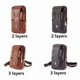 thumbnail image 1 of Men Cell Phone Belt Pack Bag Loop Waist Bag Holster Pouch Case​ Genuine Leather, 1 of 8