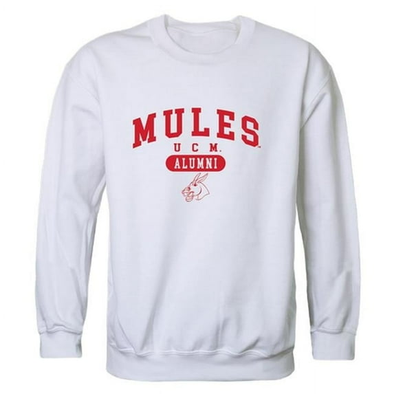 Men Central Missouri Mules Alumni Fleece, White - 2XL