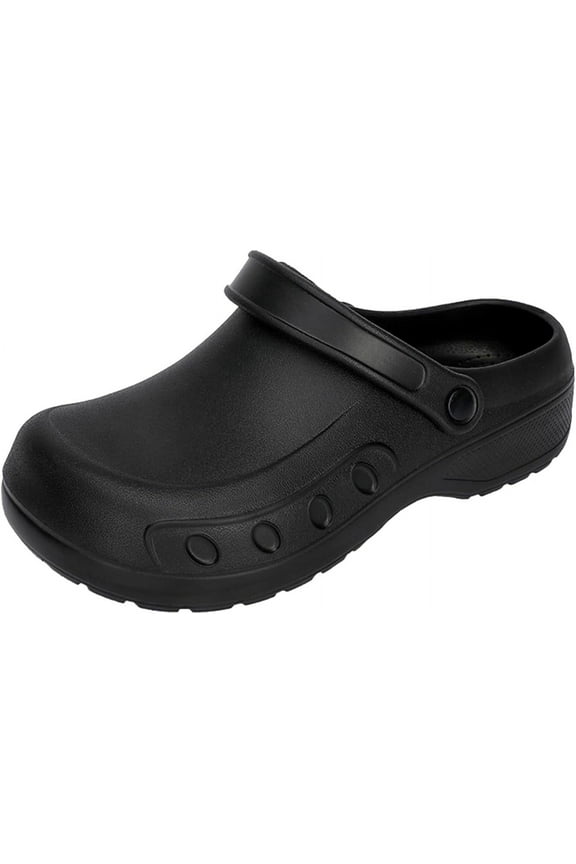 Men Chef Clogs Slip Resistant Garden Clogs with Arch Support Safety Nursing Shoes Work Shoes Water Oil Resistant for Men Food Service