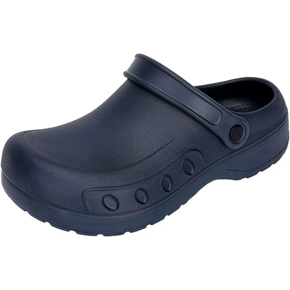 Men Chef Clogs Slip Resistant Garden Clogs with Arch Support Safety Nursing Shoes Work Shoes Water Oil Resistant for Men Food Service