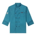 Men Chef Uniform Women Cook Jacket CrossOver Collar Food Service Coat
