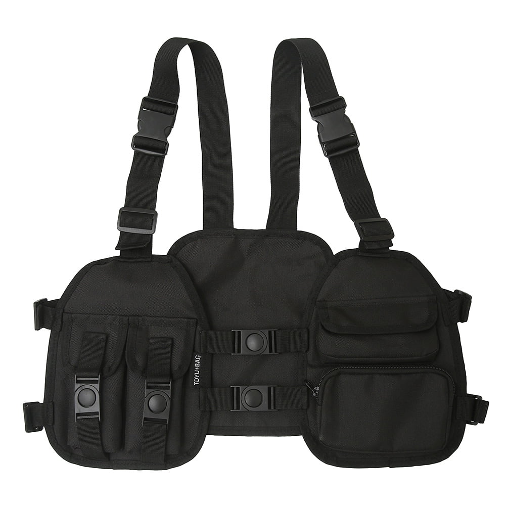 Men Chest Bag Multifunctional Oxford Hip Hop Vest Bag Fashion for