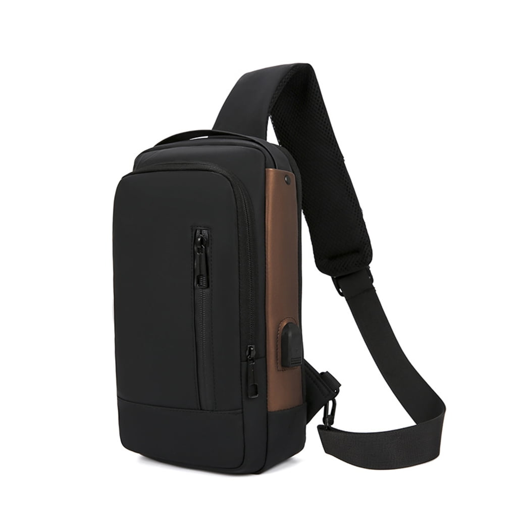 Men Chest Sling Bags Antitheft Shoulder Bag with Password Lock Outdoor Sports Bag Travel Pack Fashion Crossbody Bag