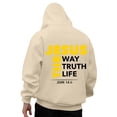 thumbnail image 1 of Men Christian Jesus Hoodie Religious Cross Sweatshirt Faith Pullover Tops, 1 of 5