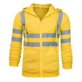 thumbnail image 1 of Men Class 3 High Visibility Sweatshirt Reflective Safety Hoodie Windproof Pullover Work Hoodie with Pocket, 1 of 5
