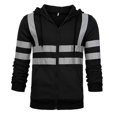 thumbnail image 1 of Men Class 3 High Visibility Sweatshirt Reflective Safety Hoodie Windproof Pullover Work Hoodie with Pocket, 1 of 5